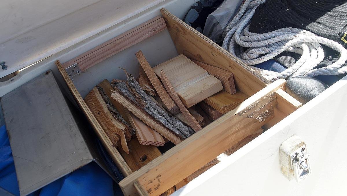 space for wood in aft locker