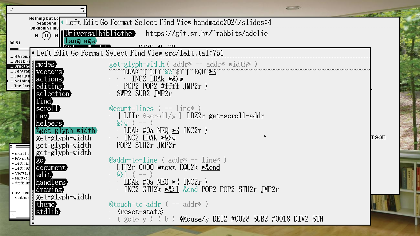 uxn version of left