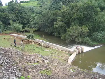 Ererti MHP weir ,Intake and canal.JPG