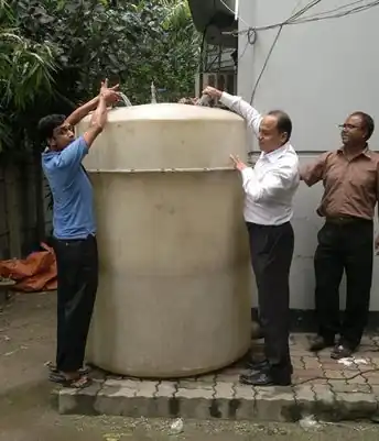 Fibreglass stacked barrel plant