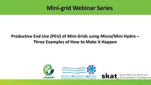 Productive End Use - Summary