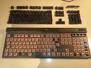 Disassembling CORSAIR Gaming K70 for cleaning of the volume wheel