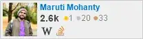 profile for Maruti Mohanty on Stack Exchange, a network of free, community-driven Q&A sites
