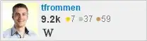 profile for tfrommen on Stack Exchange, a network of free, community-driven Q&A sites