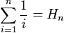 harmonic number