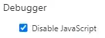 Disable JS option