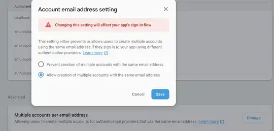 Account email address setting
