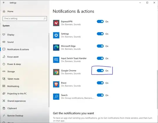 enable chrome notifications