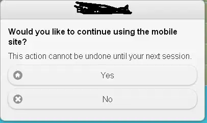 Preference screen before