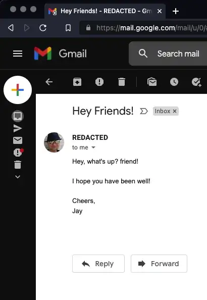 Successful email sent.