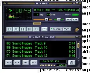 Example of 'equaliser bars' from Winamp