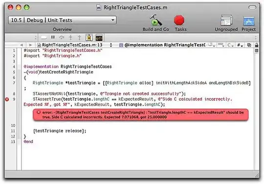 Test result shown inline