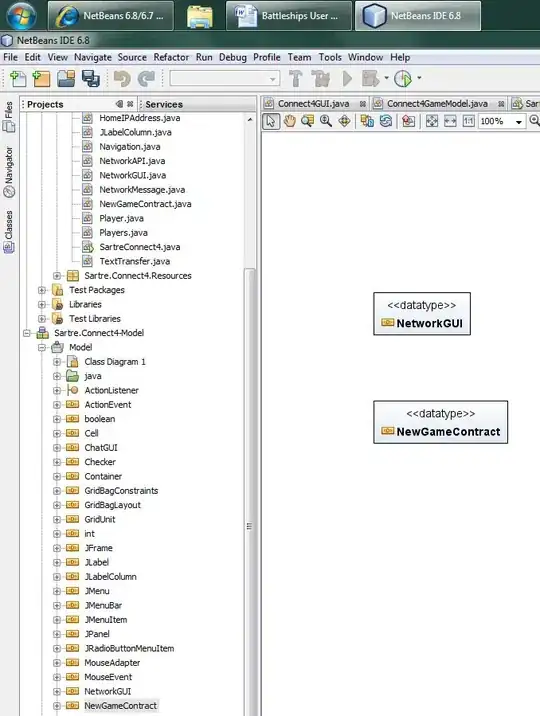 Screenshot of example data on Sheet1