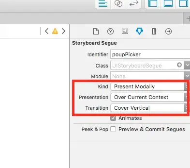 Attributes Inspector of the segue