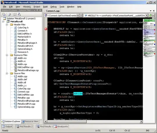 screen capture of menu