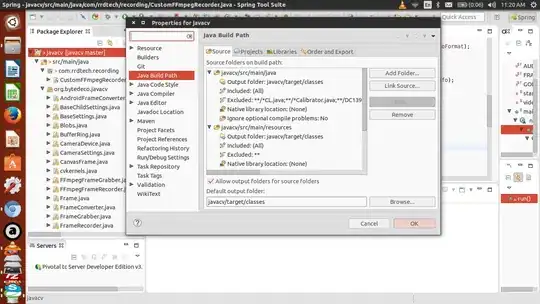screen capture of settings change