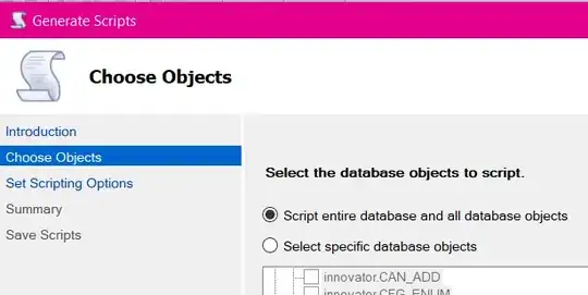 Here you can select certain tables or go with the default of all.