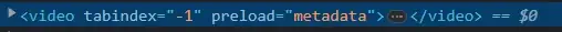 seen here is "tabindex=-1", removing this will allow the console to locate the element