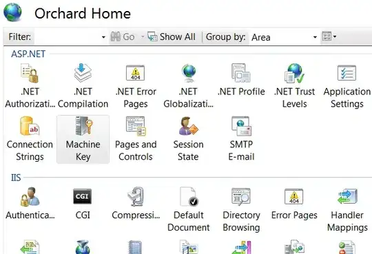 The IIS web site configuration panel