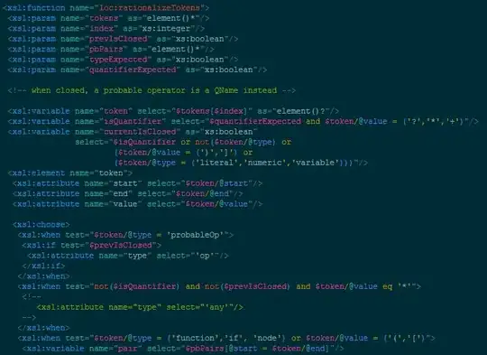 sample output from command
