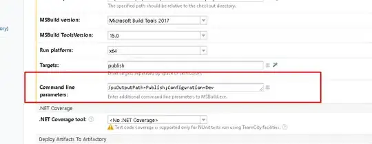 Teamcity MSBuild Commandline build configuration screenshot