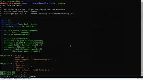 Pygmentize highlighting on python file