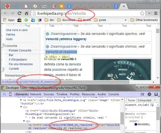 showing the files with source control status