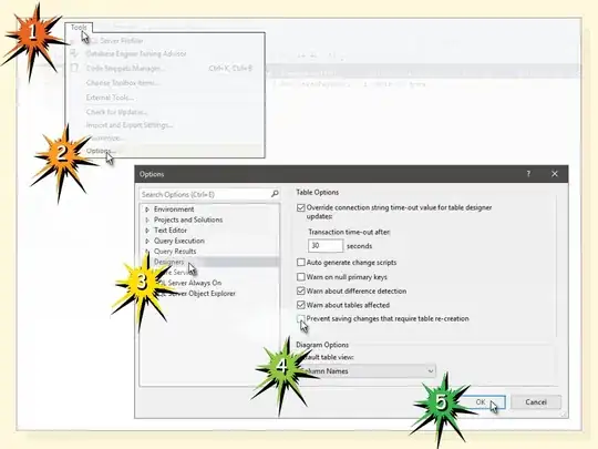 Prevent saving changes that require table re-creation in five clicks