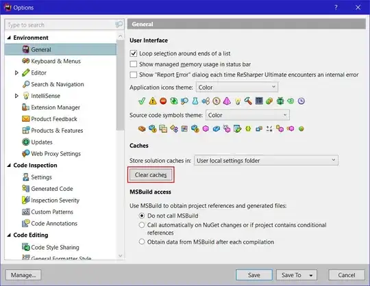 Screenshot of options menu