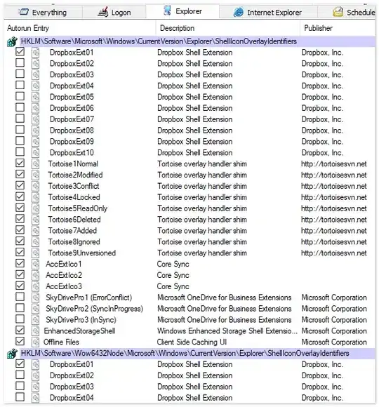 Autoruns screenshot showing Overlay Icons entries