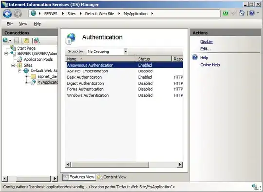 Screenshot of above settings