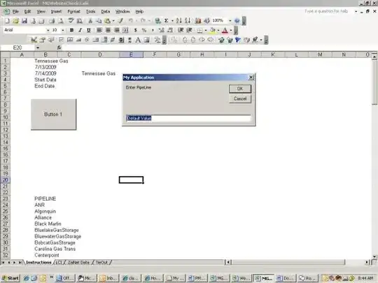 sample terminal output