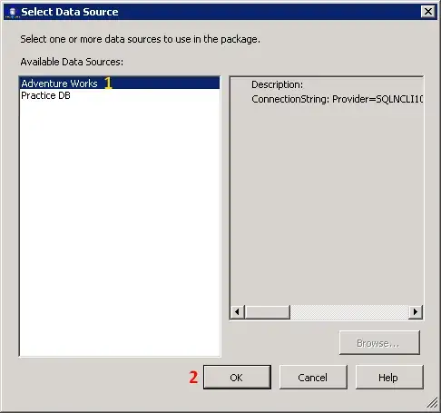 Screenshot of the result I get
