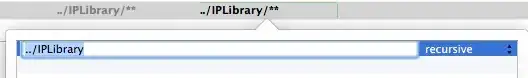 Set header search path to use library