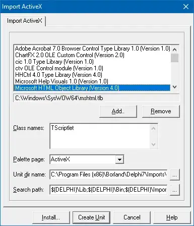 Import ActiveX Control dialog