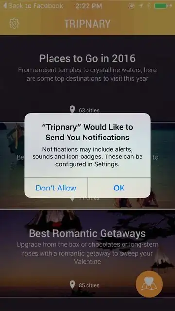 iOS Level system prompt for push notifications