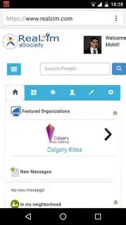 Main Page within the browser