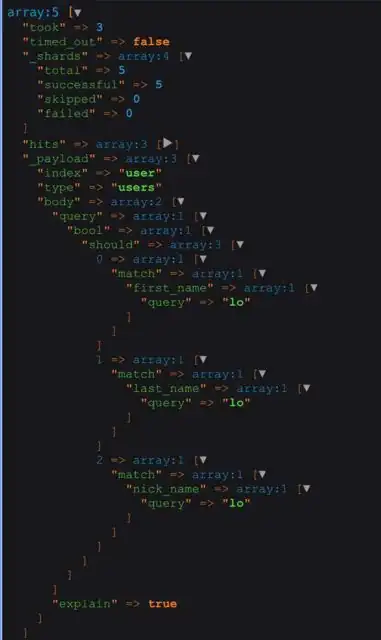 explain the elastic search request