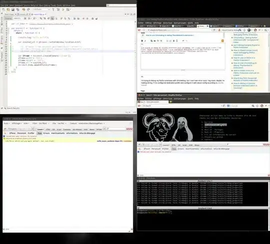 screenshot of my environment