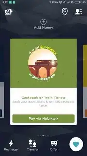 mobiwik app cover flow