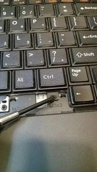 1st of 4 screws to remove