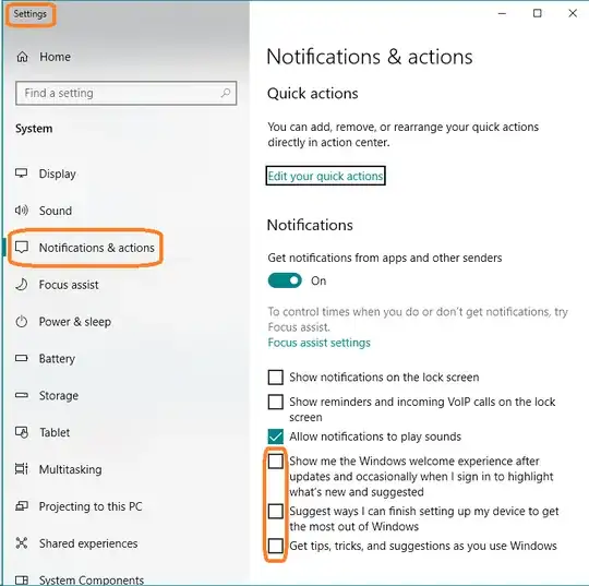 Turn off *some egregious Windows notifications