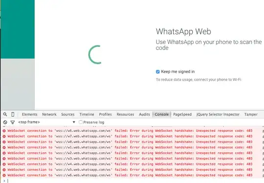 WhatsApp Web error messages