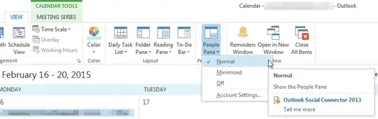 View ribbon, People Pane, set to Normal