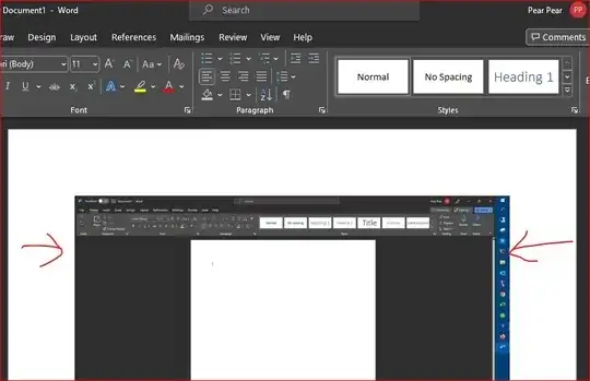 Insert 11x19 image in Word does not display beyond the page representation