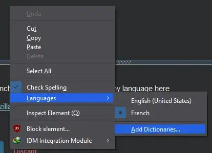 Firefox Language Menu
