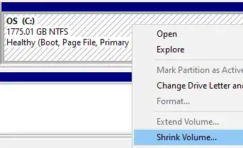 Disk Management Screenshot