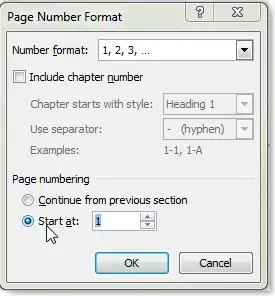 Page Number Format dialog