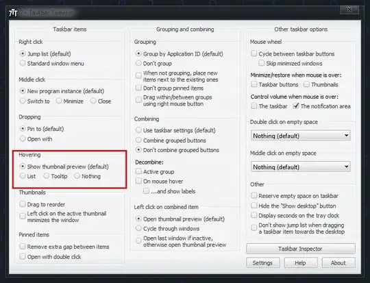 Screenshot with 'Hovering' section outlined