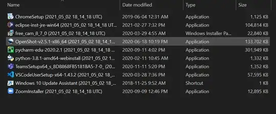 File names after error in backup